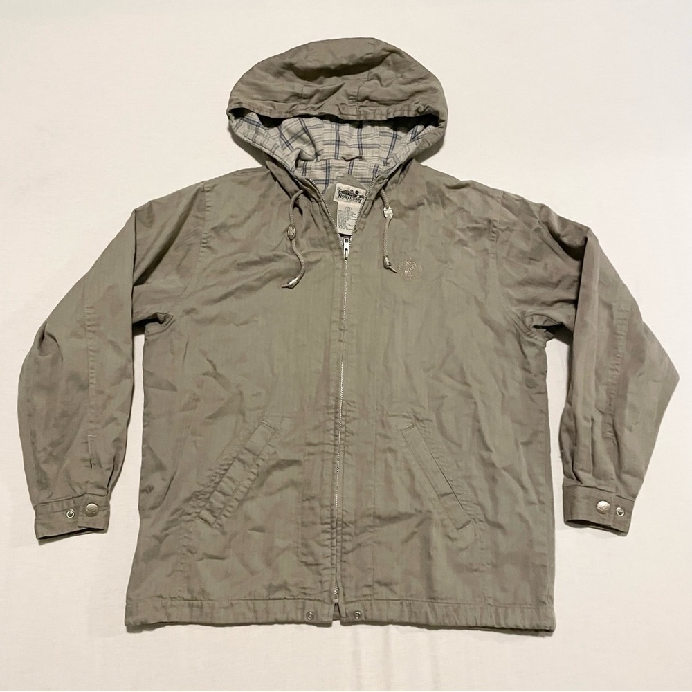 Vtg Northern Reflections Sport Hooded Jacket with Plaid Lining Men’s Small